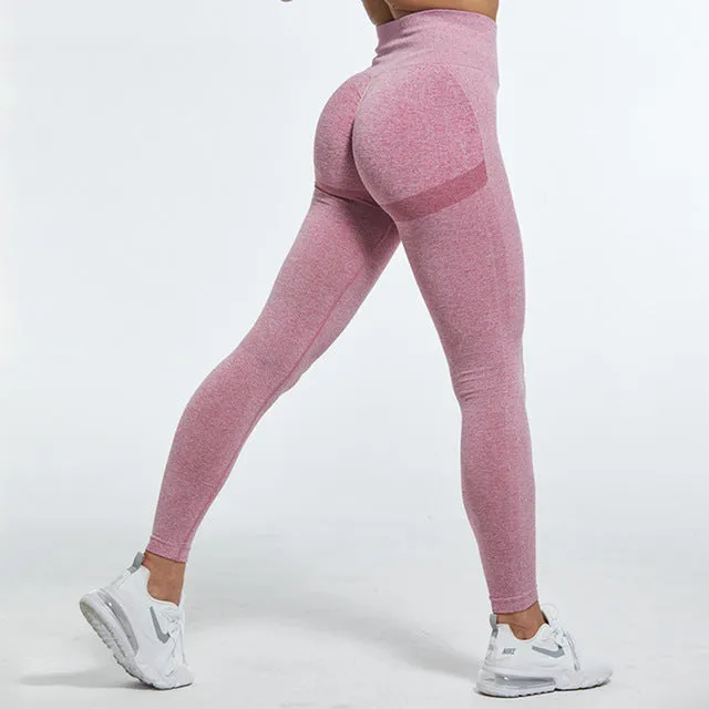 Wjczt Seamless Women Leggings Fitness High Waist Push Up Peach Polyester Leggings Workout Jeggings Casual Leggigns Female