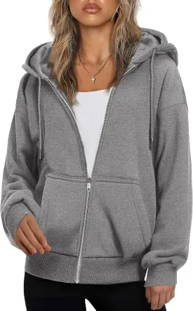 Zeagoo Women's Oversized Zip Up Hoodies Fleece Jacket Casual 2025 Fall Winter Sweatshirts Y2K Hoodies